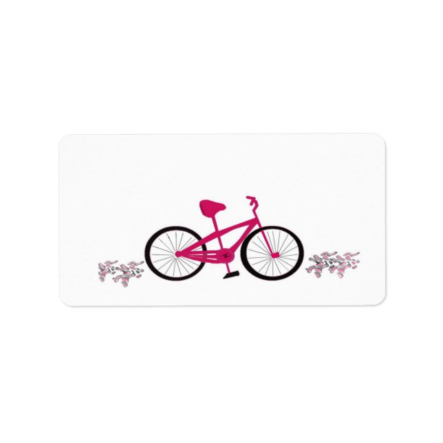 Etiqueta Bicicleta rosa (Frente)