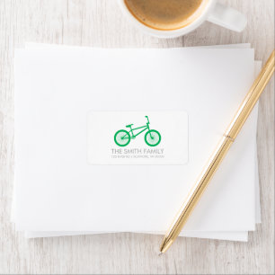 Etiqueta Bicicleta verde pura