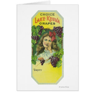 Etiqueta bien escogida de las uvas de Keuka del