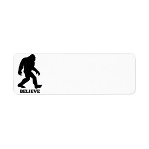 Etiqueta Bigfoot BELIEVE Sasquatch
