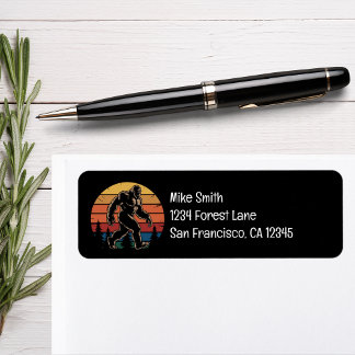 Etiqueta BigFoot Sasquatch Funny squatchy Forest Vintage