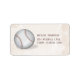 Etiqueta Birday Vintage Baseball All Star Return Address (Frente)