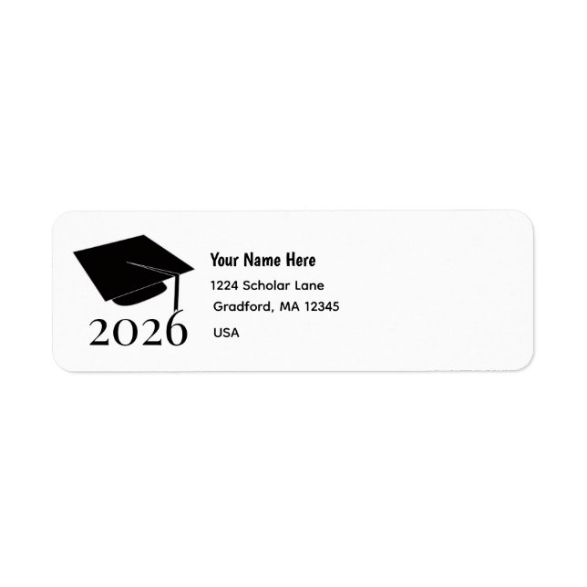 Etiqueta Birrete de Graduado (Frente)
