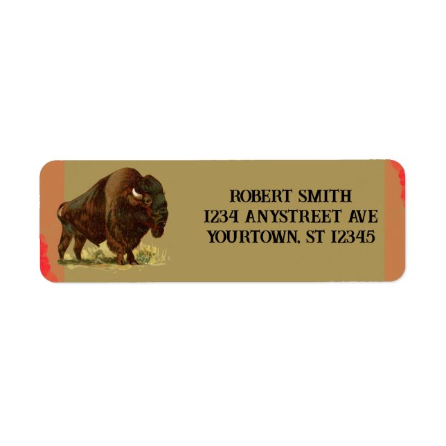 Etiqueta Bisonte Americano (Frente)