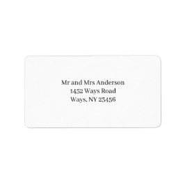Etiqueta Black and White return Address Label