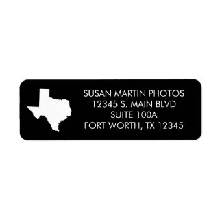 Etiqueta Black and White Texas Modern Minimalist