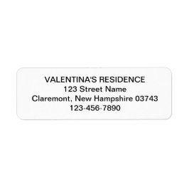 Etiqueta Black and White Wedding Return Address Label