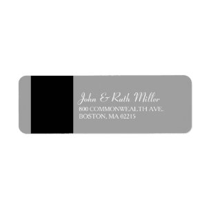 Etiqueta Black Border Funeral Classic Address Labels