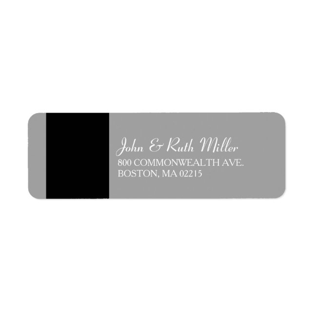 Etiqueta Black Border Funeral Classic Address Labels (Frente)