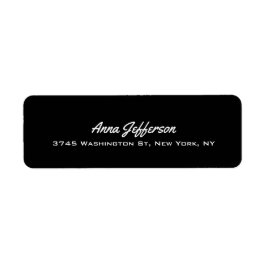 Etiqueta Black Elegant Profesional Moderno Personal