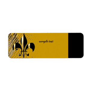 Etiqueta Black Gold Fleur de lis