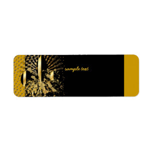 Etiqueta Black Gold Fleur de lis