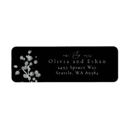 Etiqueta Black Lacquer Address Label