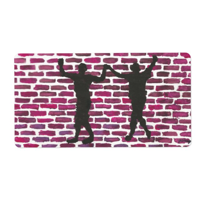 Etiqueta Black Magic Hollyhock by Yeshaya Dank Wood Wall Ar (Frente)