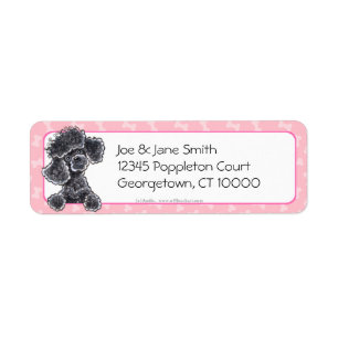 Etiqueta Black Poodle Little Bones Pink