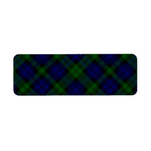 Etiqueta Black Watch Tartan Blue Green Plage
