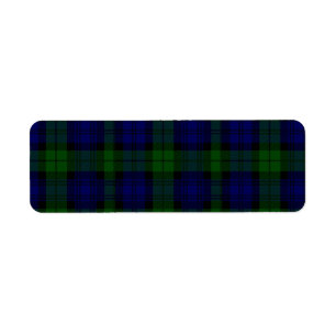 Etiqueta Black Watch Tartan Blue Green Plage