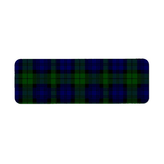 Etiqueta Black Watch Tartan Blue Green Plage (Frente)