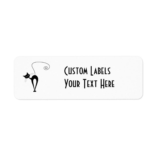 Etiqueta Black Whimsy Kitty 3 (Frente)