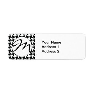 Etiqueta Black White Classic Houndstap Check