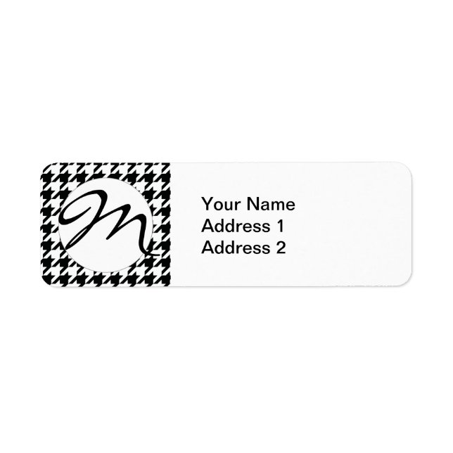 Etiqueta Black White Classic Houndstap Check (Frente)
