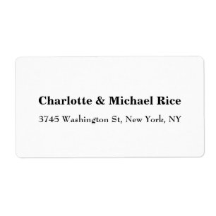 Etiqueta Black White Classical Bold Textos Familia Elegante