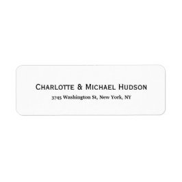 Etiqueta Black White Modern Creativo Trendy Elegant Family