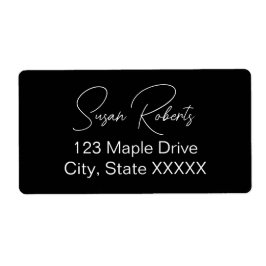 Etiqueta Black & White Modern Wedding 