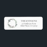 Etiqueta Black Winter Botanical Wreath Return Address Label<br><div class="desc">Introducing our beautiful Black Winter Botanical Wreath Return Address Label! This elegant label is perfect for adding a touch of winter charm to your letters and packages. The winter wreath design is elegant and inviting, with its lush greenery and red and green accents. The typography adds a touch of luxury,...</div>
