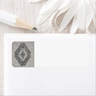 Etiqueta Blackwork Embroidery Return Address Label