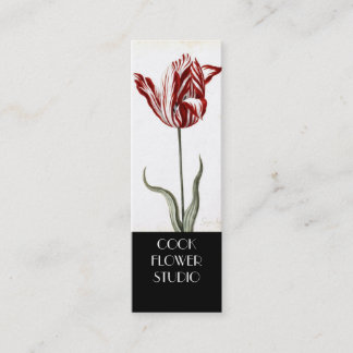 Etiqueta blanca roja del producto del florista del