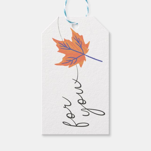 etiqueta blanca simple de regalo (Anverso)