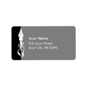 Etiqueta Blanco del icono del calamar