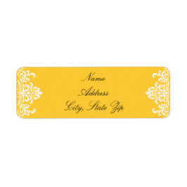 Etiqueta Blanco y amarillo