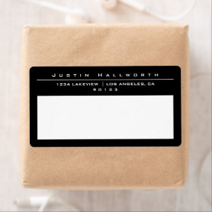 Etiqueta Blanco y negro de estilo único