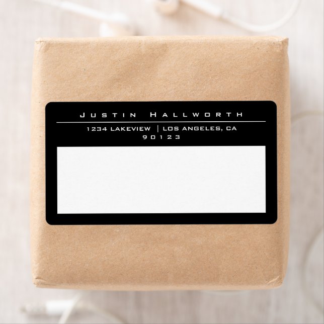 Etiqueta Blanco y negro de estilo único (In situ)