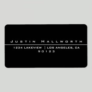 Etiqueta Blanco y negro de estilo único