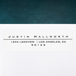 Etiqueta Blanco y negro de estilo único