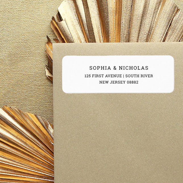 Etiqueta Blanco y negro simple y elegante (Subido por el creador)