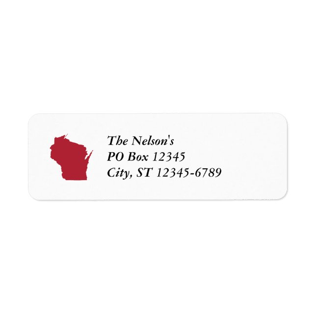Etiqueta Blanco y Rojo Wisconsin (Frente)