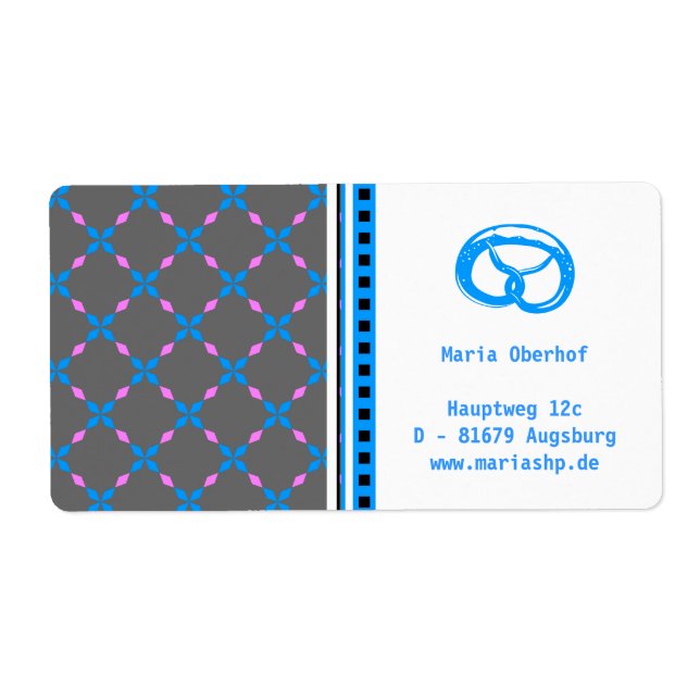 Etiqueta Blau rosa Bayrisch (Frente)
