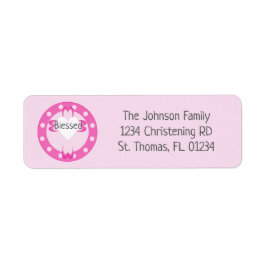 Etiqueta Blessed Baptism Return Address Labels