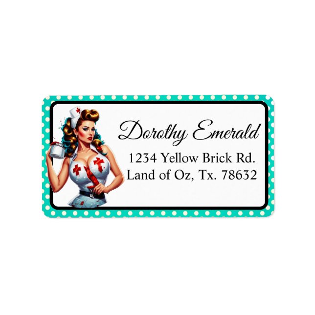 Etiqueta Blessed Nurse Pinup (Frente)