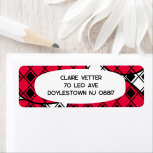 Etiqueta Blob Harlequin rosa