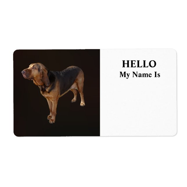 Etiqueta Bloodhound (Frente)