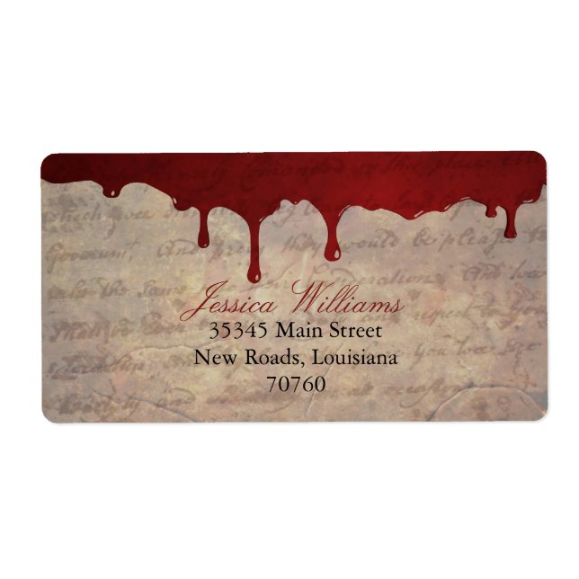 Etiqueta Bloody Drip (Frente)