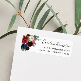 Etiqueta Bloom radiante | Dirección de devolución floral