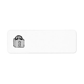 Etiqueta Bloquear. Icono principal secreto o confidencial.