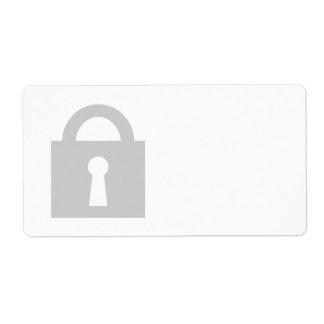 Etiqueta Bloquear. Icono principal secreto o confidencial.