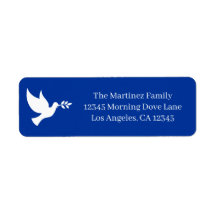 Blue and White Flying Peace Dove